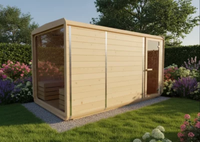 Sauna Typu Kwadrat Z Przedsionkiem